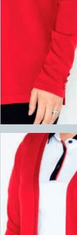 Suéter rojo abierto