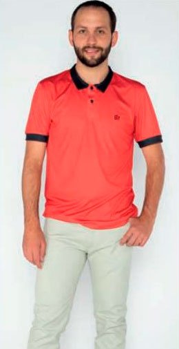 Camiseta polo color rojo
